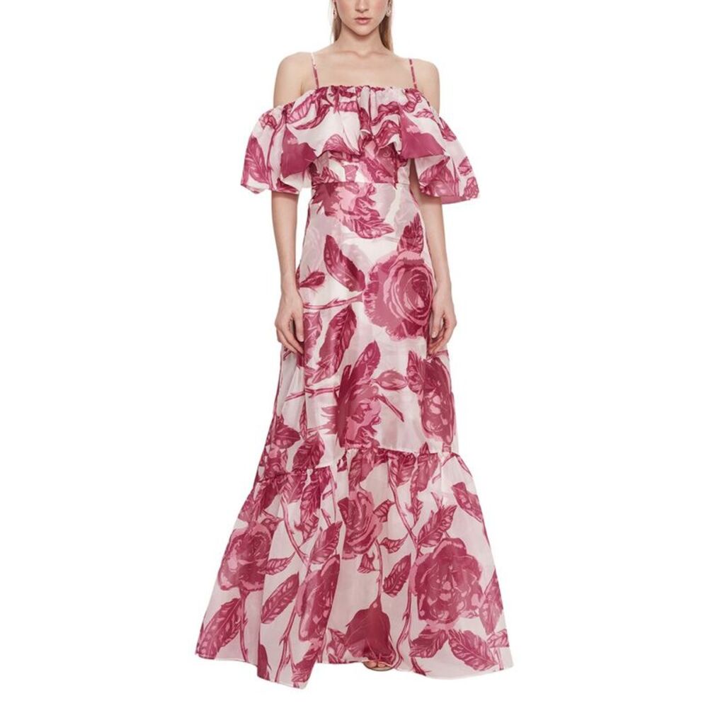 Marchesa Notte Womens Gown, Pink
